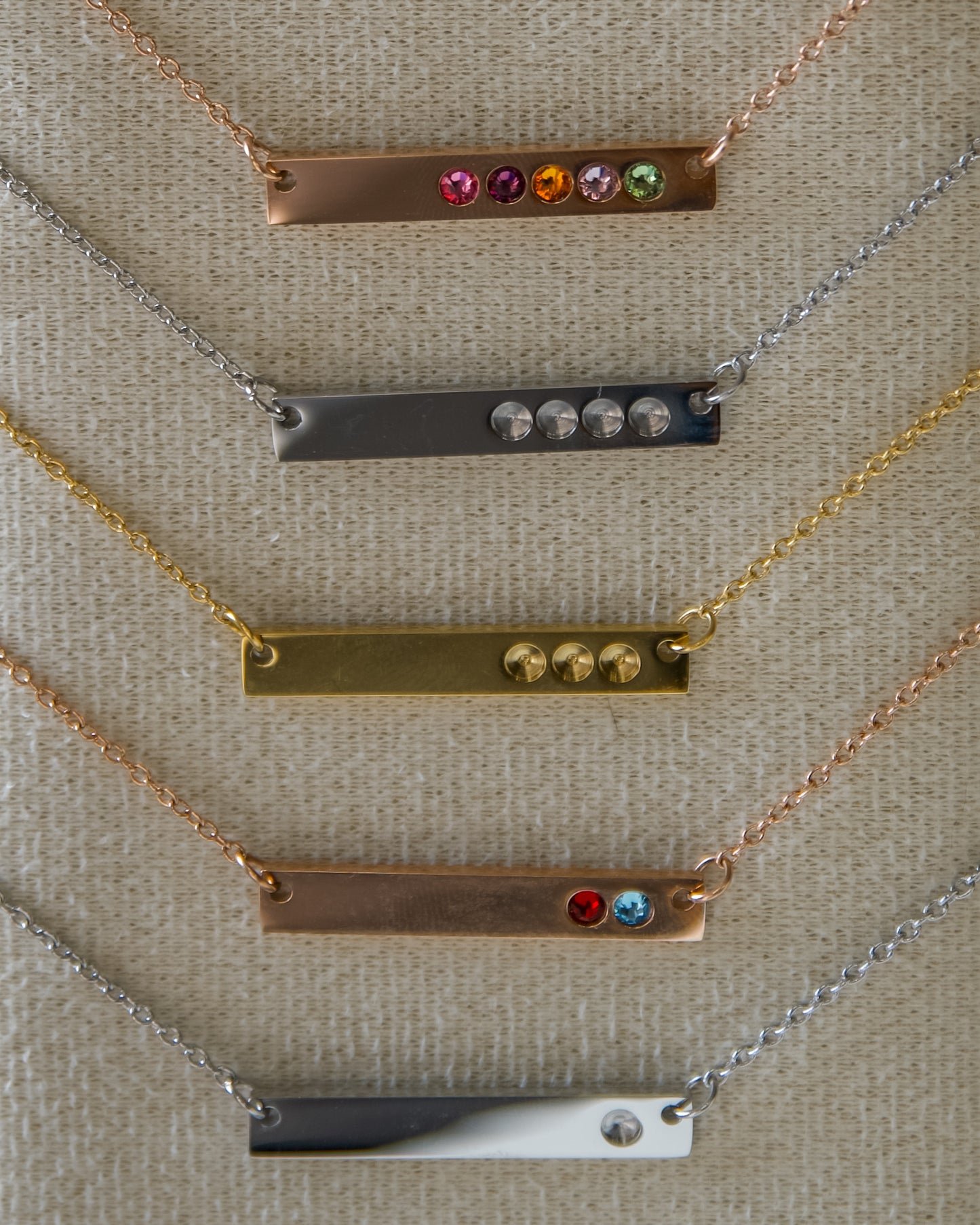 Birthstone Bar Necklace